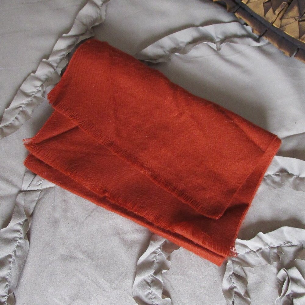 Elegant Orange Men's Scarf